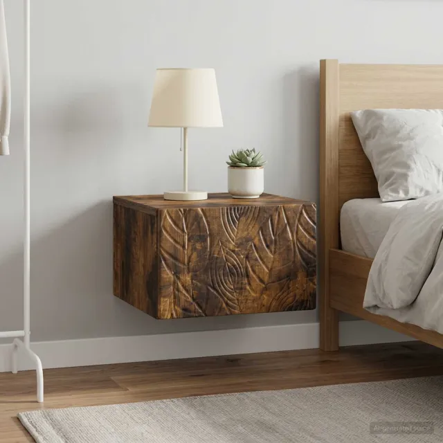 vidaXL Wandbeugel Bedkast 2 st Gerookt eiken 49 x 34,5 x 20 cm Bruin