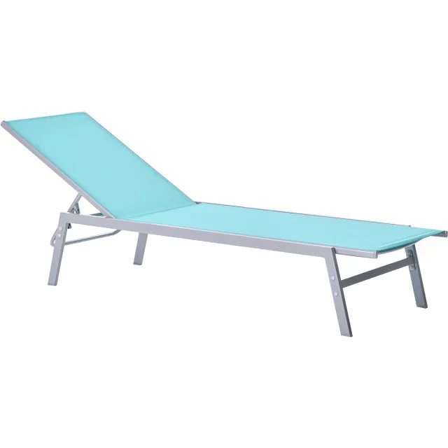 Beliani NOLI - Strandstoel - Turquoise - Polyester Blauw