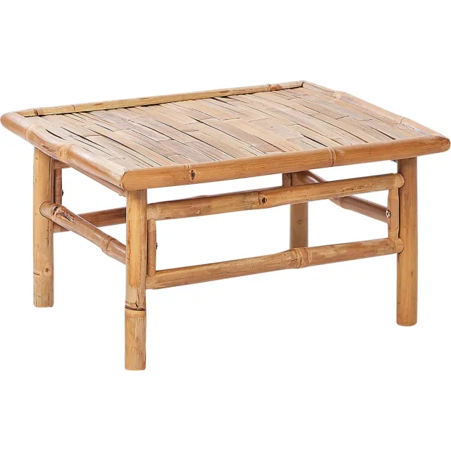 Beliani CERRETO - Salontafel - Lichthout - Bamboe Bruin