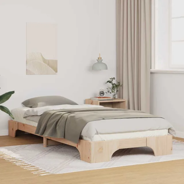 vidaXL Bedframe Bruin 80 x 220 cm Massief grenenhout