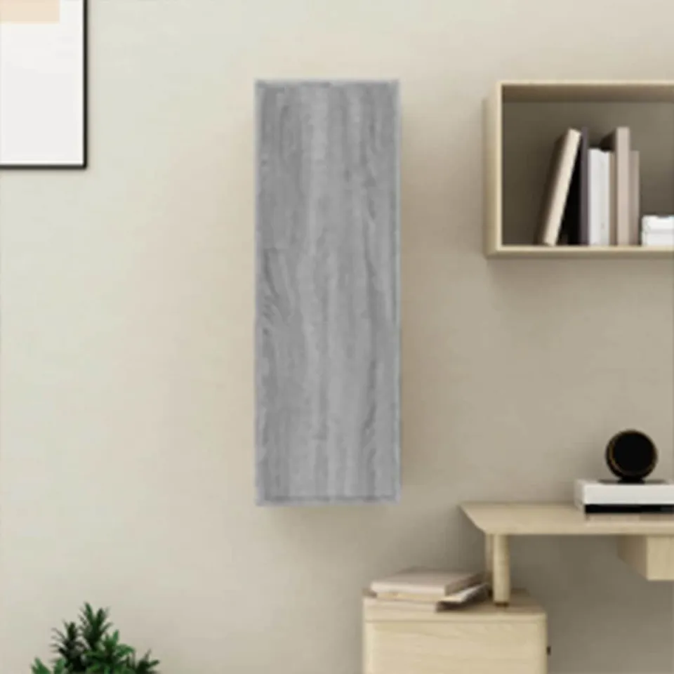 vidaXL Tv-meubel 30,5x30x90 cm bewerkt hout grijs sonoma eikenkleur, foto 3