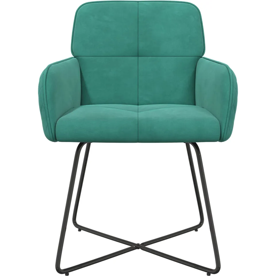 vidaXL Eettafelstoelen 6 st fluweel Turquoise 59 x 56,5 x 86 cm