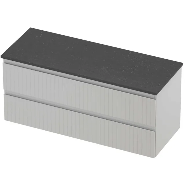 Proline Deck Badmeubelset Hardsteen Symmetrisch Gefreesd 120x46x55 cm Blue Stone Glans Wit