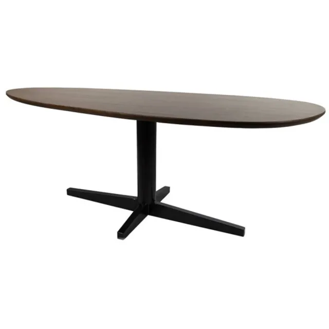 MySons Eettafel Taurus organisch zwarte poot Mangohout 190x90 cm - walnoot