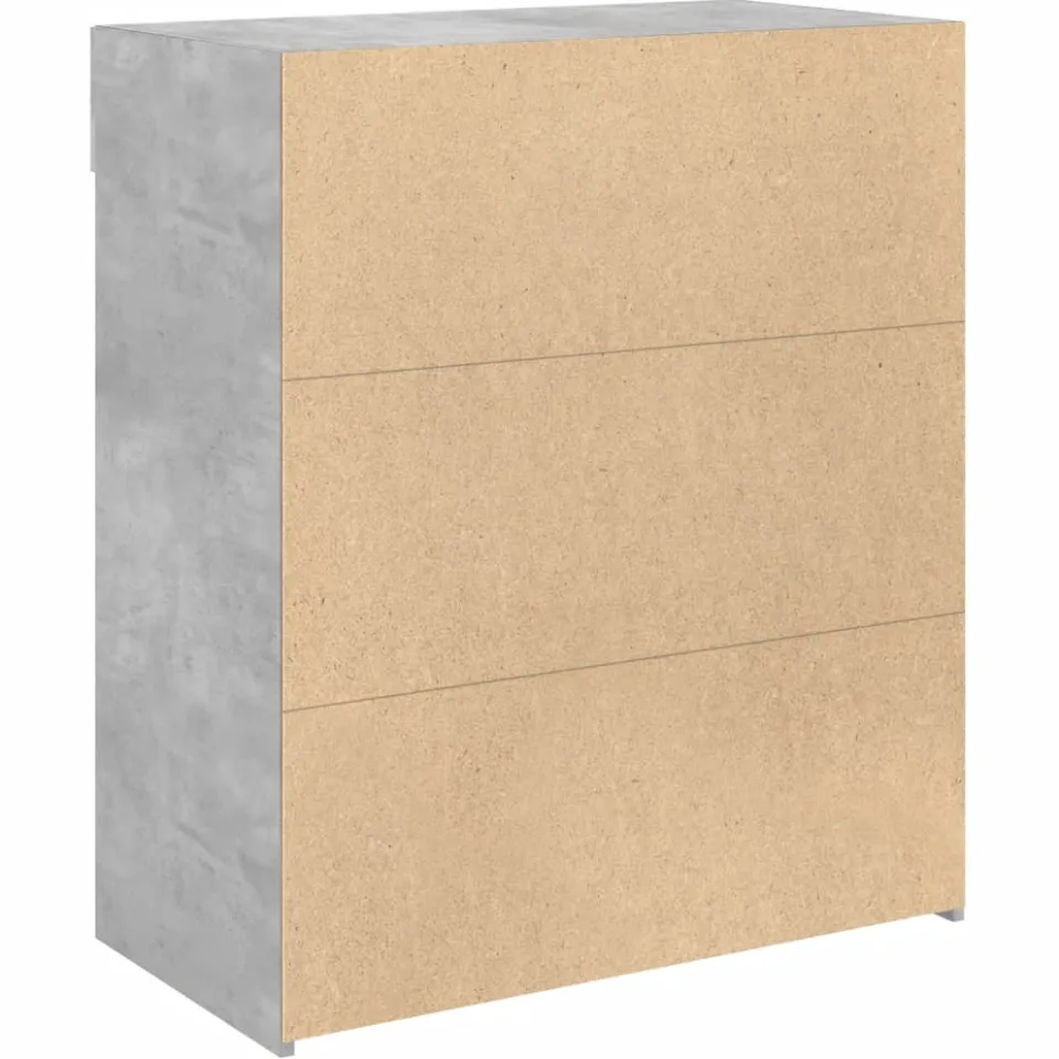 vidaXL Dressoir 80x42,5x93 cm bewerkt hout betongrijs grijs, foto 4