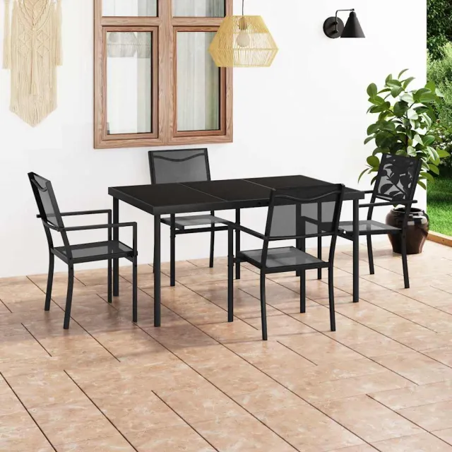 vidaXL 5-delige Tuinset staal anthraciet, foto 2