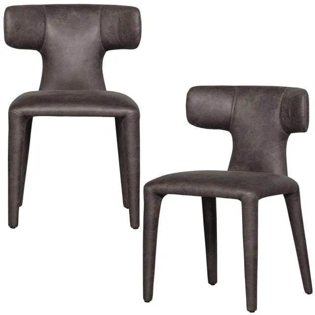 WOOOD Permit eetkamerstoel donkergrijs black/grey