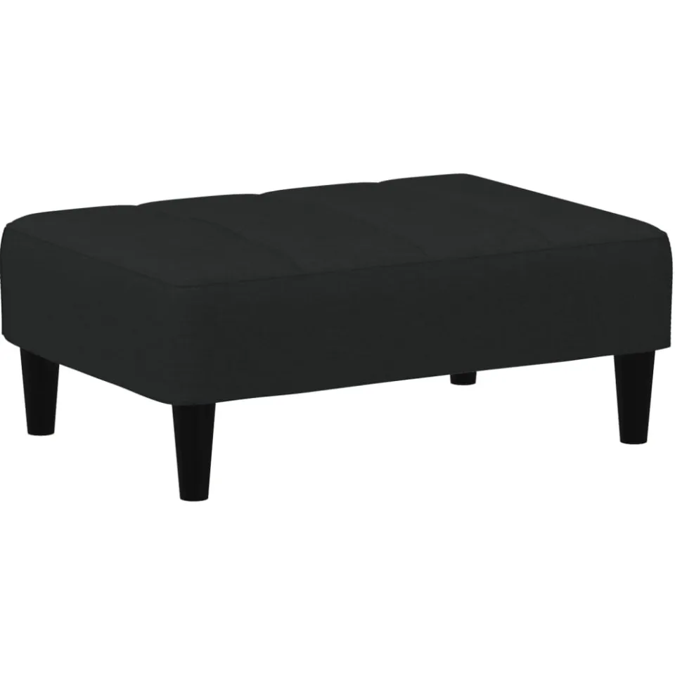 vidaXL Voetenbank 77x55x31 cm fluweel zwart
