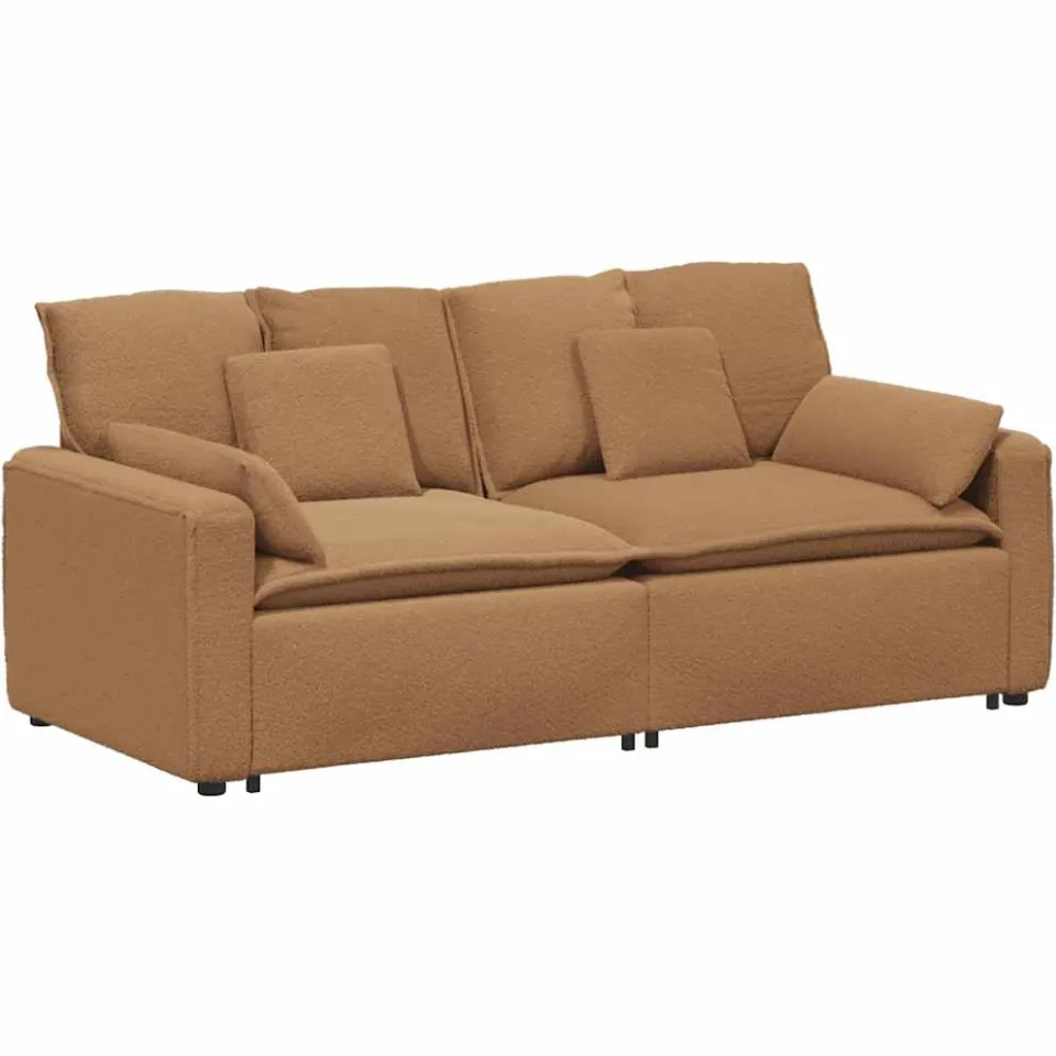 vidaXL Modulaire bank met kussens beige, foto 3