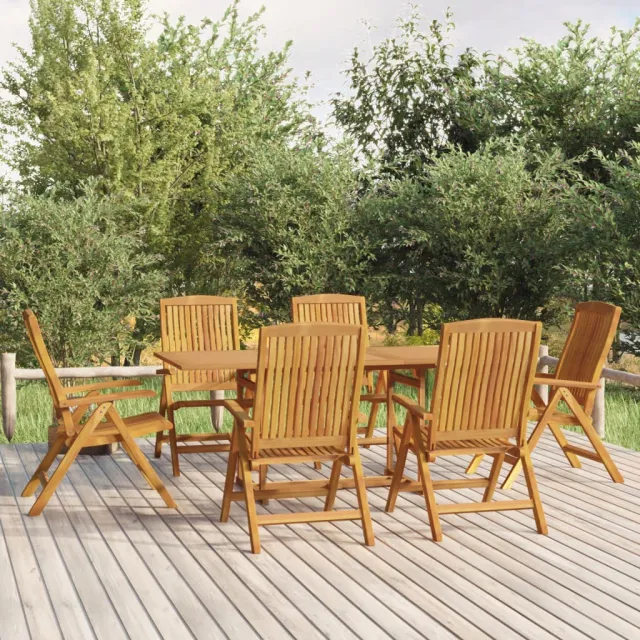 vidaXL 7-delige Tuinset massief teakhout bruin, foto 2