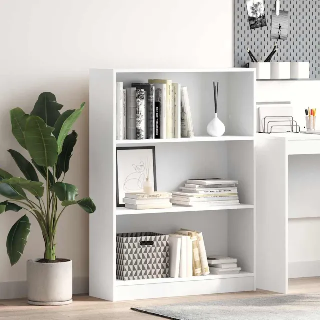vidaXL Boekenkast 80x24x109 cm bewerkt hout wit, foto 2