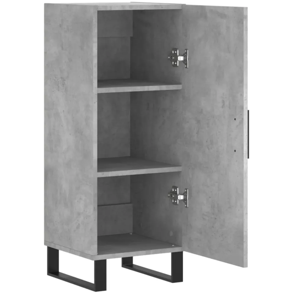 vidaXL Dressoir 34,5x34x90 cm bewerkt hout betongrijs grijs