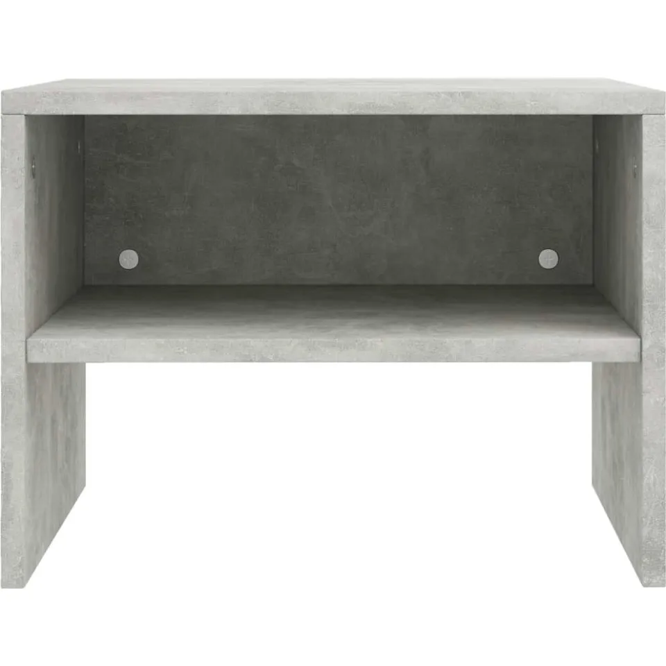 vidaXL Nachtkastjes 2 st 40x30x30 cm bewerkt hout betongrijs grijs, foto 4