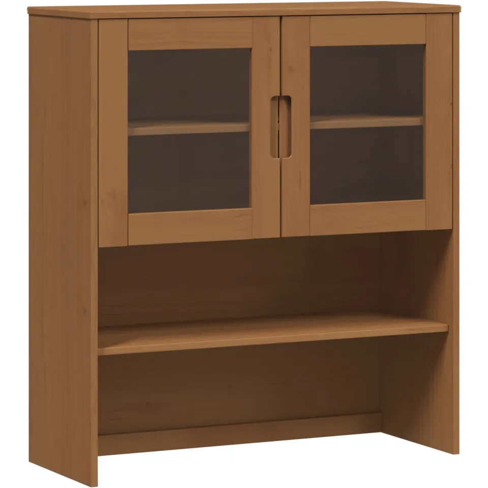 vidaXL Hutch MOLDE Caramel 90 x 35 x 100 cm Massief grenenhout bruin, foto 3
