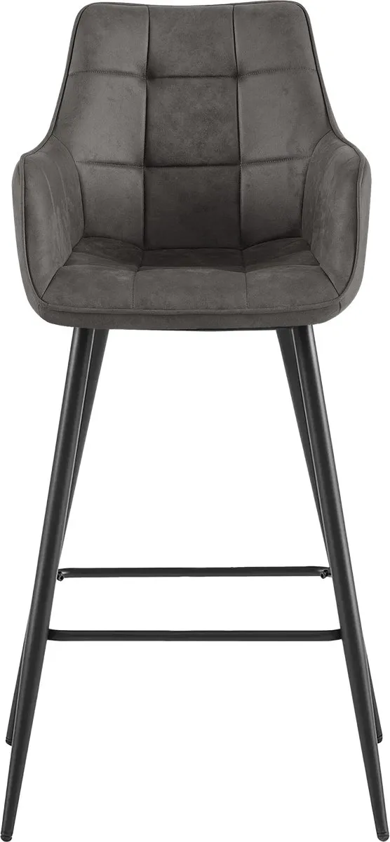 Benoa Barstoel Lucille Arm - Antraciet - set van 2