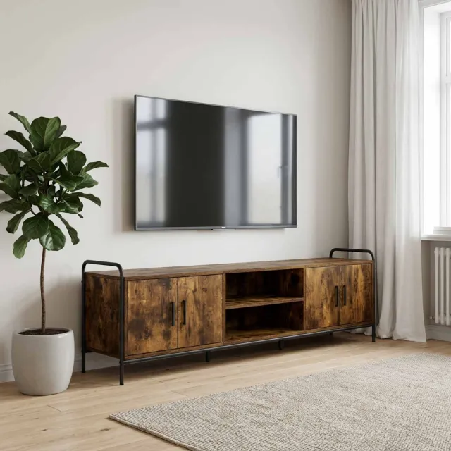 vidaXL Tv-meubel 167,5 x 33 x 50 cm Gerookt eiken Bewerkt hout, foto 2