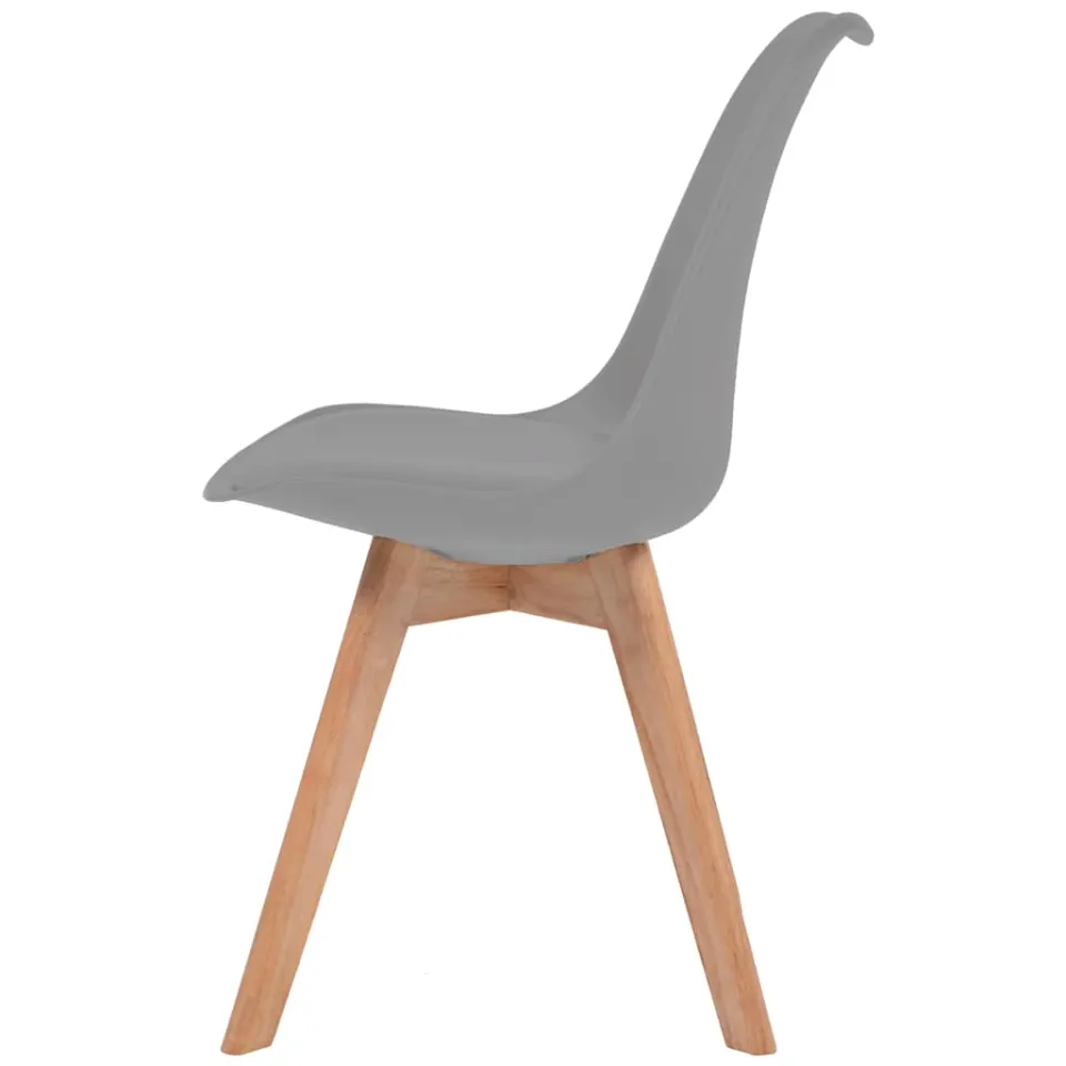 vidaXL Eetkamerstoelen 6 st kunststof grijs, foto 4