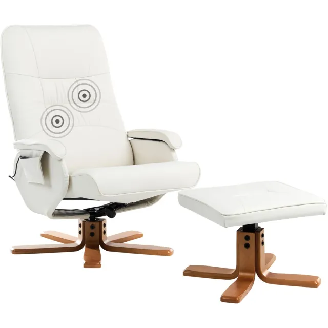 Beliani RELAXPRO - Fauteuil - Off-white - Kunstleer Beige