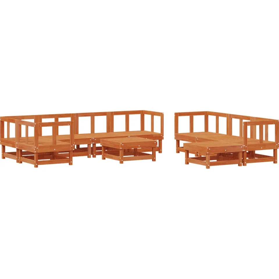 vidaXL Tuin loungeset 33 st Wasbruin Massief grenenhout bruin, foto 2