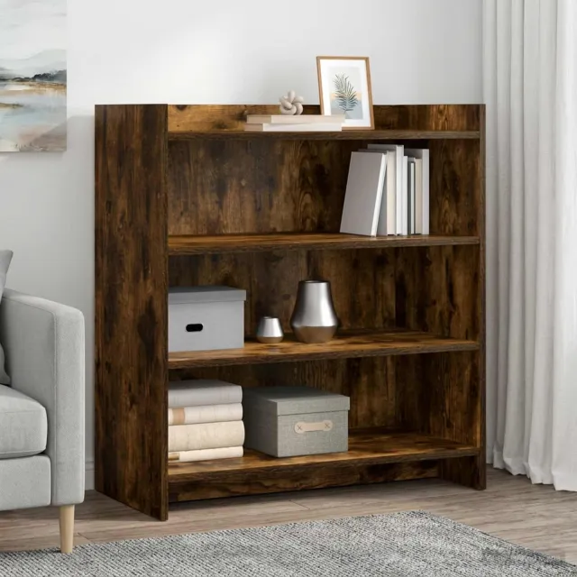 vidaXL Dressoir Gerookt eiken 75 x 36 x 80 cm Bewerkt hout