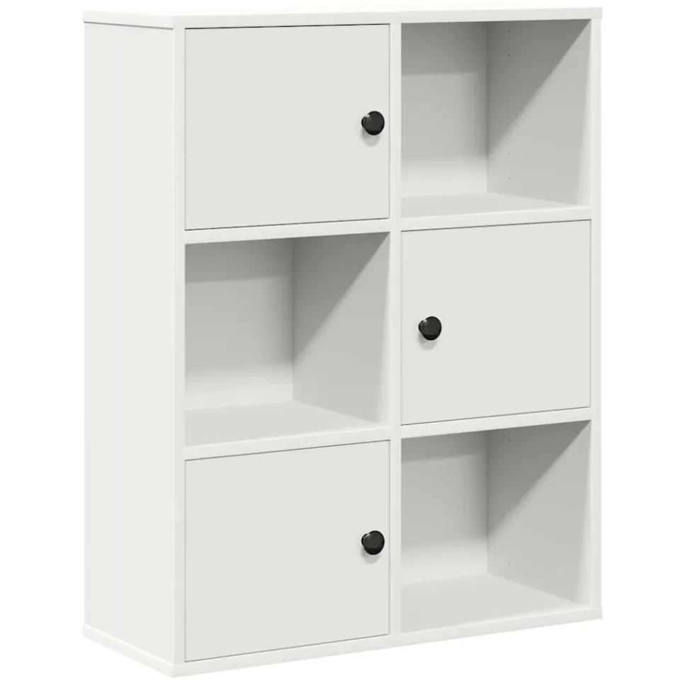 vidaXL Boekenkast 60x24x76,5 cm bewerkt hout wit, foto 3