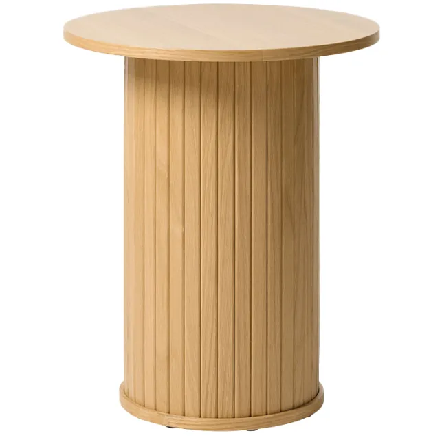 Olivine Lenn houten bijzettafel naturel - Ø50 cm Bruin