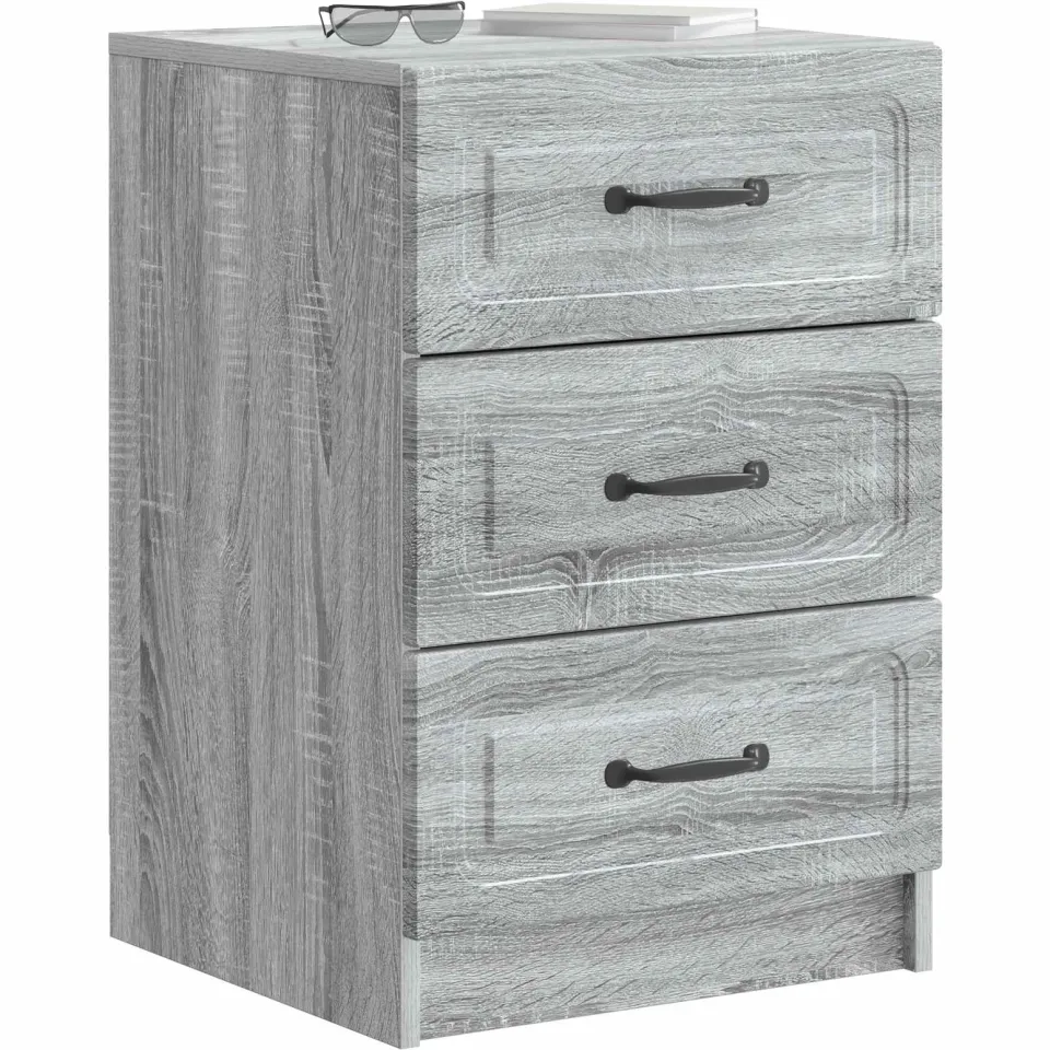 vidaXL Nachtkastje Grijs sonoma 43 x 41 x 63,5 cm Bewerkt hout