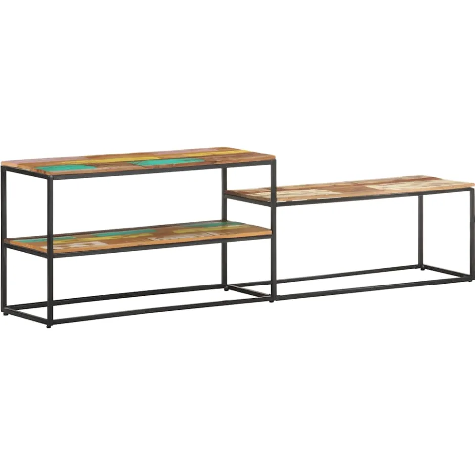 vidaXL Tv-meubel 180x30x50 cm massief gerecycled hout bruin, foto 2