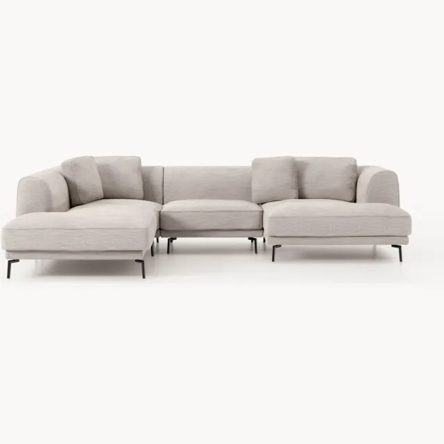 Westwing Collection Bank Allpa (4-zits) Grijs