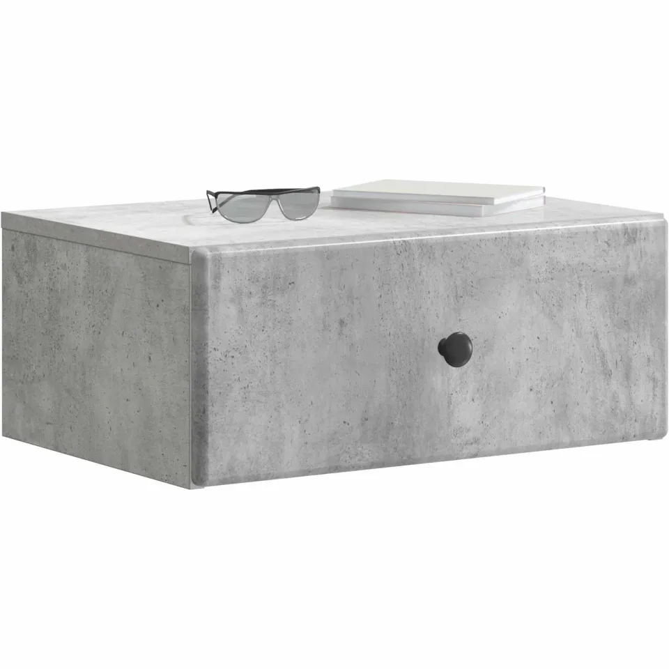 vidaXL Wandbeugel Bedkast 2 st Betongrijs 49 x 34,5 x 20 cm