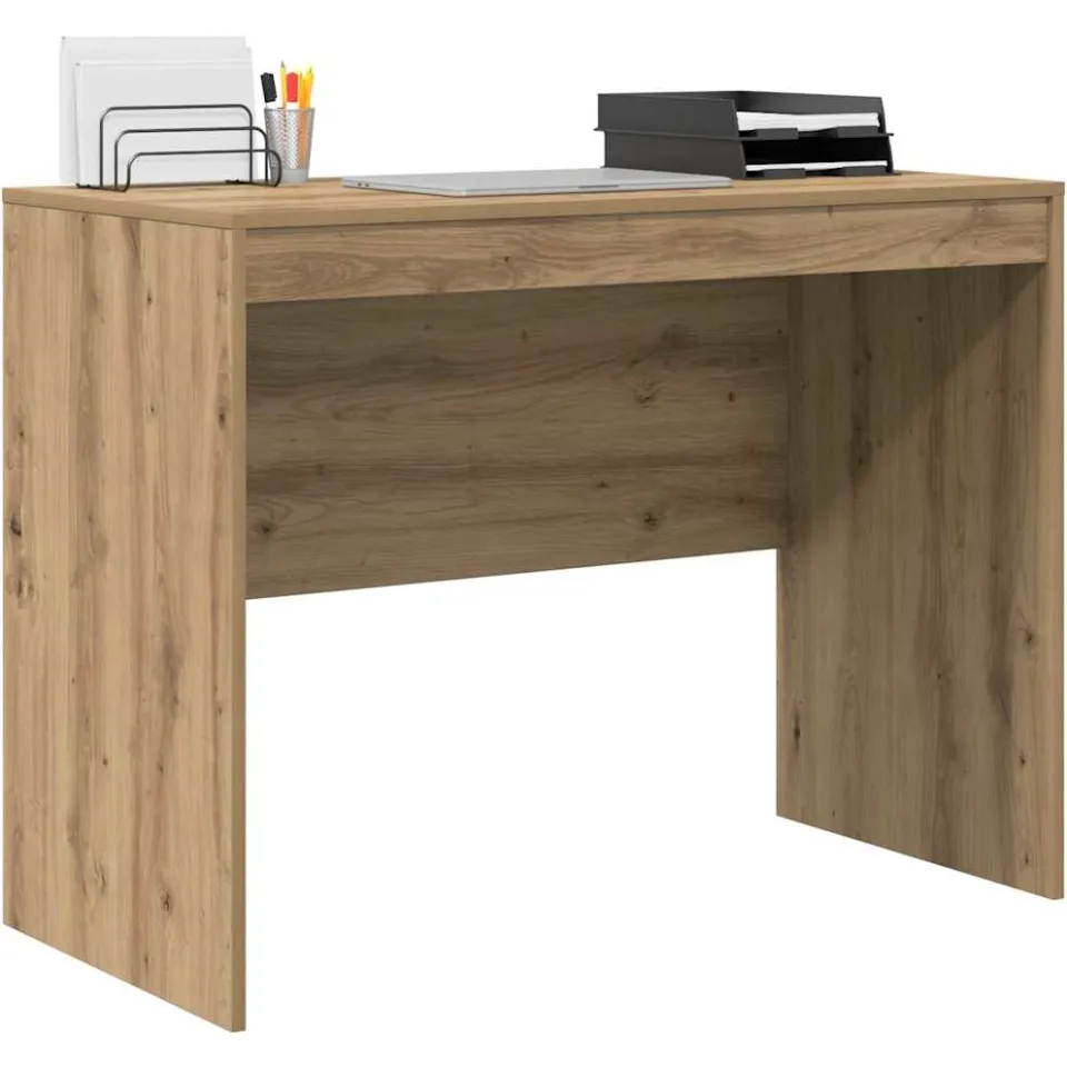 vidaXL Bureau Artisan Eiken 100 x 50 x 76 cm Bruin