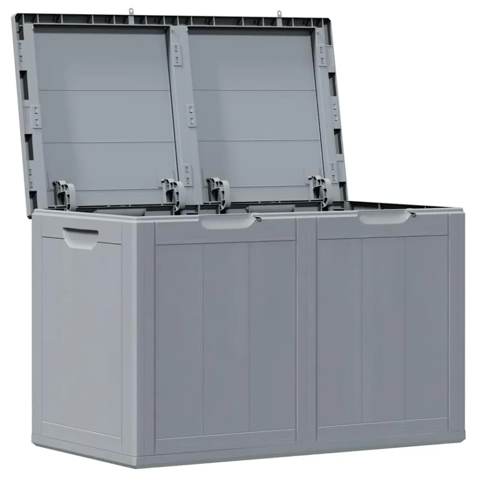 vidaXL Tuinbox 180 L PP houtlook grijs, foto 4