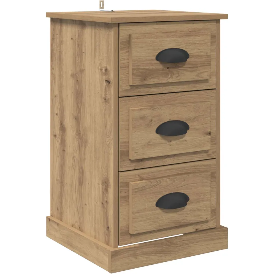 vidaXL Nachtkastje Artisan Eiken 39 x 39 x 67,5 cm Bewerkt hout, foto 3