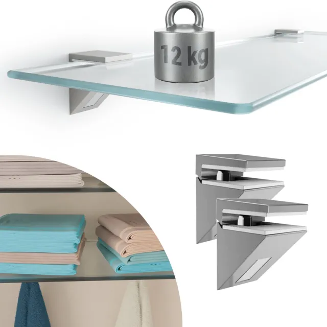 TULUP Glazen Wandrek - Spiegelplanchet Van Mat Glas - 50x13 cm - Matte Glazen Legplank Voor De Badkamer - Modern Spiegelplanchet Van Mat Veiligheidsglas - Zwevende Matglazen Wandplank Silver