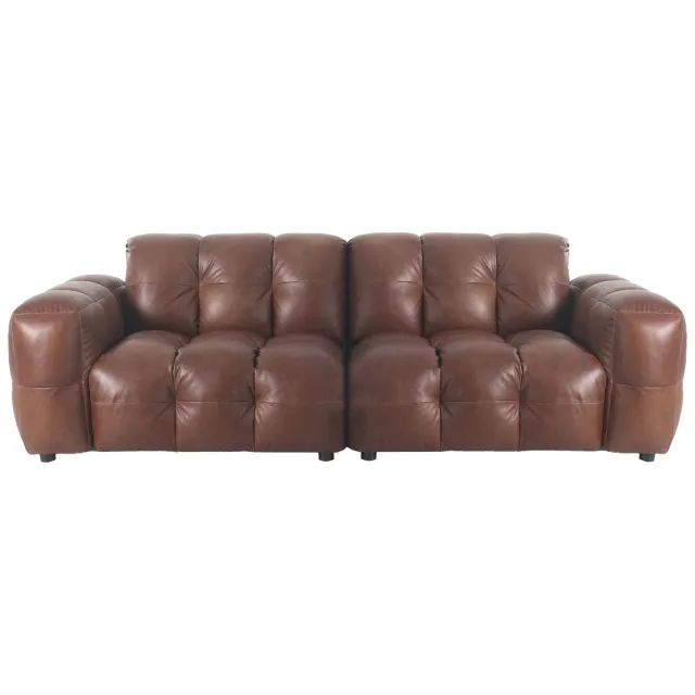Dutchbone Hackman 3-zitsbank chocoladebruin Chocolade Bruin