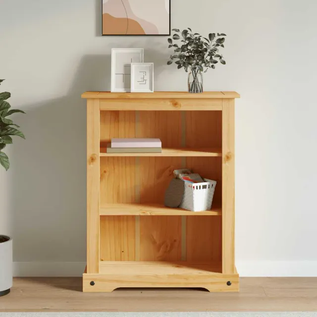 vidaXL Boekenkast grenenhout met 3 planken Corona-stijl 80x29x100 cm bruin, foto 2
