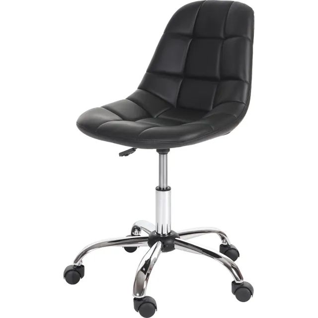MCW Bureaustoel MCW-A60, bureaustoel, werkkruk, schelp zitting kunstleer ~ zwart