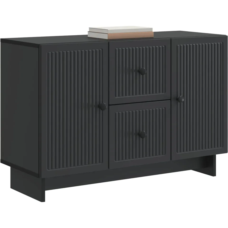 vidaXL Dressoir met lade Zwart 89 x 34,5 x 60 cm Bewerkt hout