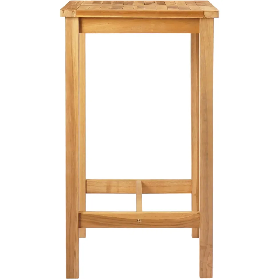vidaXL Bartafel Naturel 60 x 60 x 105 cm Massief Teakhout, foto 3