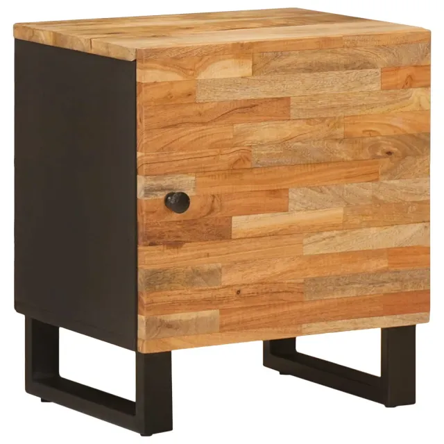 vidaXL Nachtkastje 2 st Bruin 40 x 33 x 46 cm Massief Mango Hout, foto 2