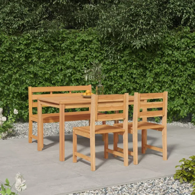 vidaXL 4-delige Tuinset massief teakhout bruin, foto 2