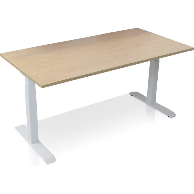 Lineaflex MRC Zit-sta bureau elektrisch verstelbaar - MRC PRO-L 2.0 NEN-EN 527 | 160 x 80 cm | frame wit - blad wild peren | memory functie met 4 standen | 150kg draagvermogen wit frame
