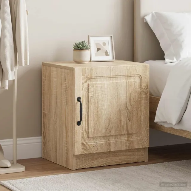 vidaXL Nachtkastje 2 st Sonoma Eiken 43 x 34,5 x 47 cm Bewerkt hout, foto 2