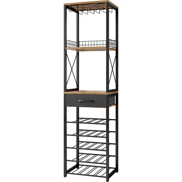 Vicco Porto Wijnrek – 40 x 147.5 cm met lade Eiken rustiek