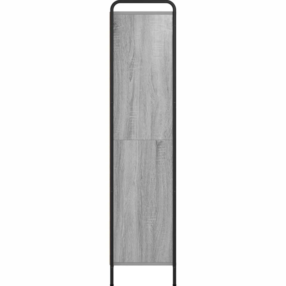 vidaXL Boekenkast 55,5 x 33 x 174 cm Bewerkt hout Grijs Sonoma, foto 4