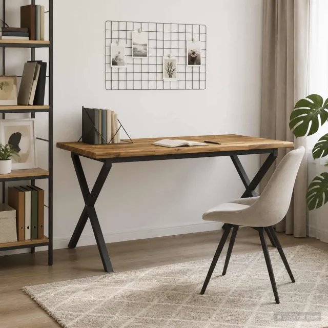 vidaXL Live Edge Eettafel 160 x 80 x 75 cm Massief Acaciahout Wit