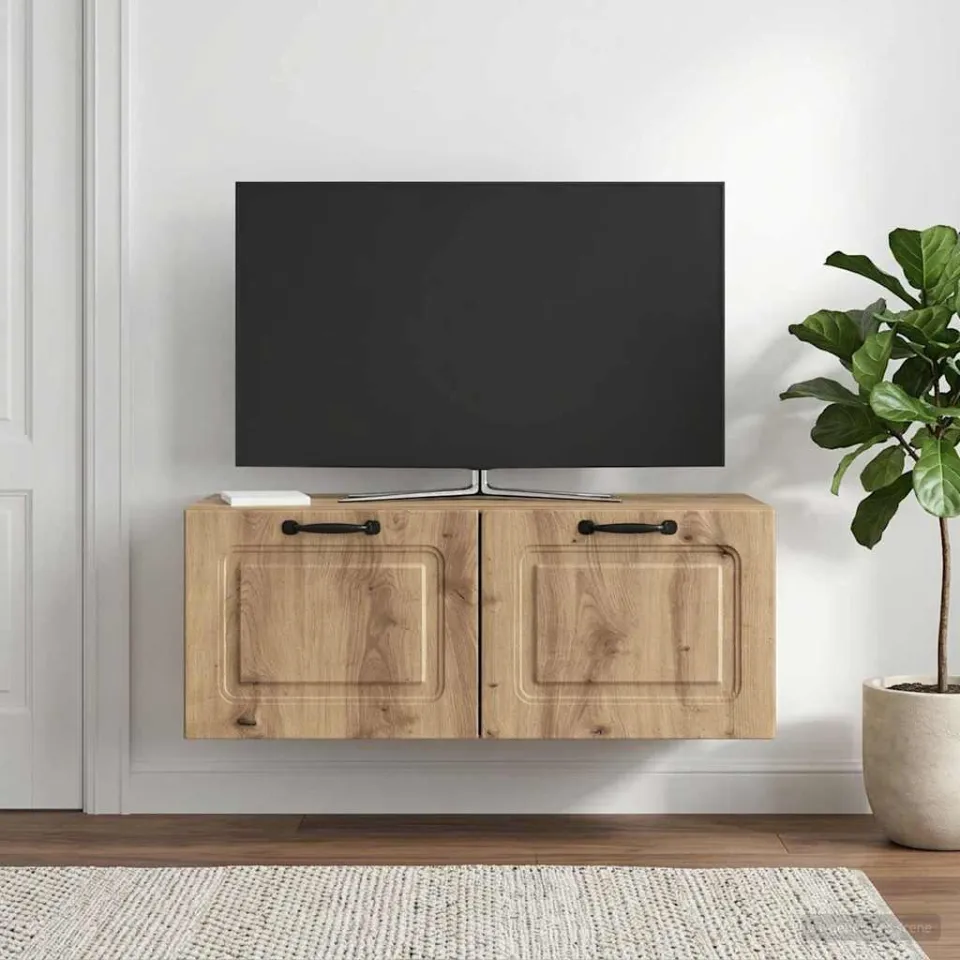 vidaXL Wandbeugel TV-kast 78,5 x 41 x 30 cm Artisanaal eiken, foto 4