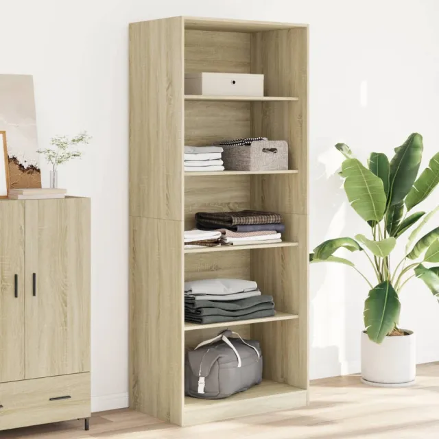 vidaXL Kledingkast 80x50x200 cm bewerkt hout sonoma eikenkleurig, foto 2