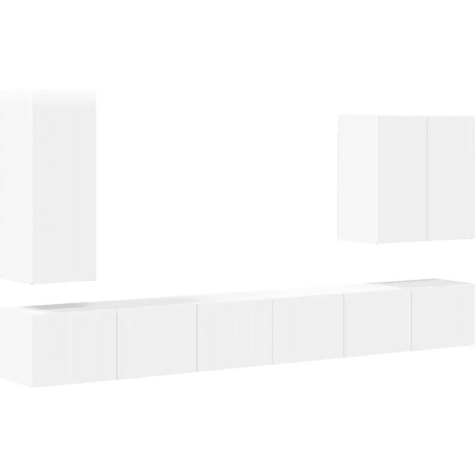vidaXL TV Wandkast Set 6 st Wit, foto 3