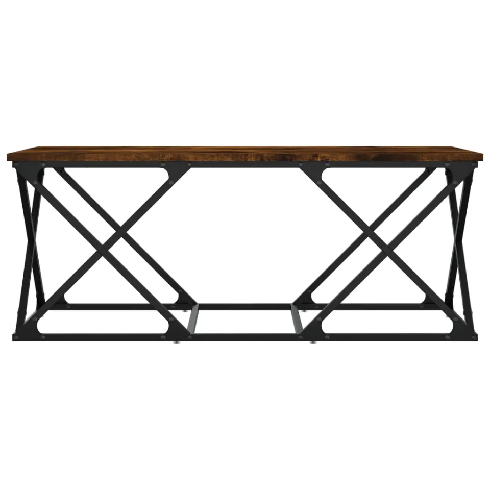 vidaXL Salontafel 100x49x40 cm bewerkt hout gerookt eikenkleurig Bruin